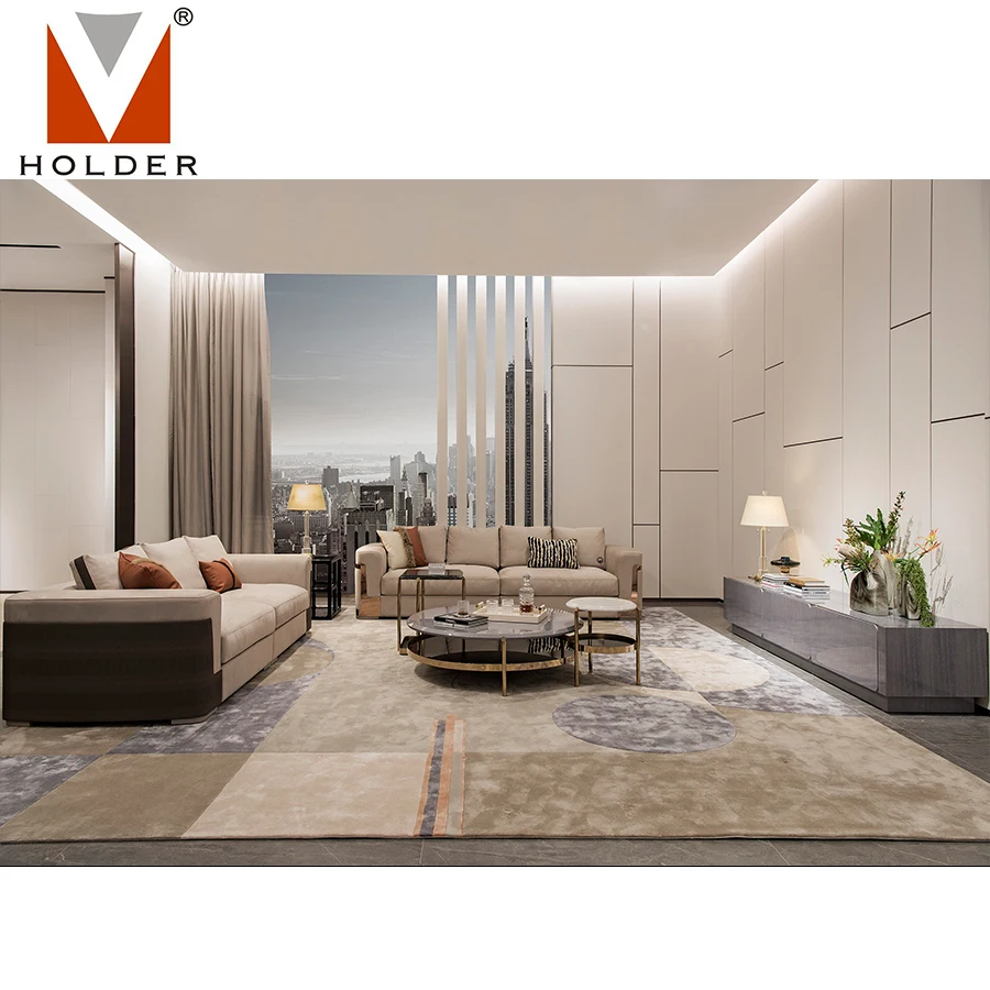 WS-02 High quality custom furniture supplier fabric modern design living room sofas set