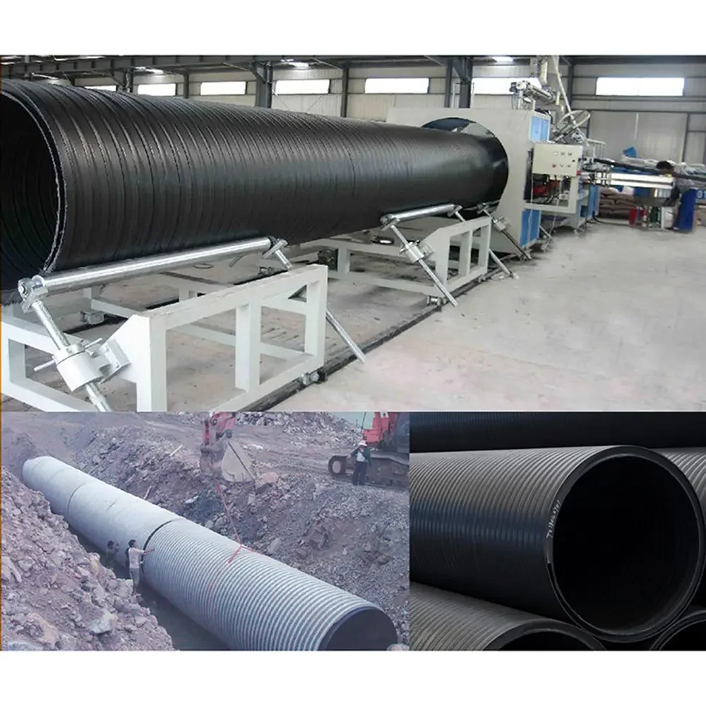 Manufacturer Automatically 2inch PP PE Corrugated Cable Protection Drainage Single Wall Pipe Extruder Machine