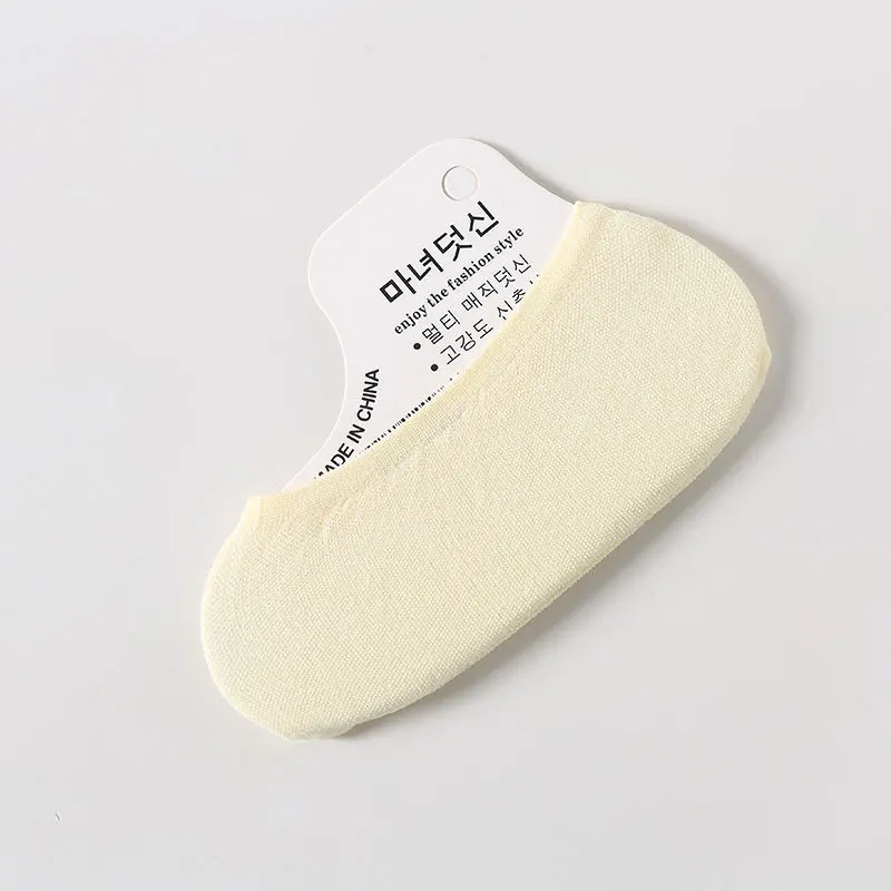 New Spring Cotton Cartoon Invisible Socks Summer Antiskid Women Slipper Socks Cute Candy Color