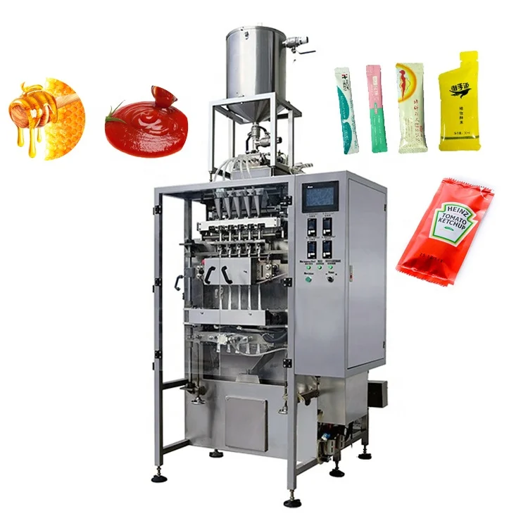 Multilane Automatic Liquid Honey Stick Mayonnaise Sachet Forming Filling Sealing Machine