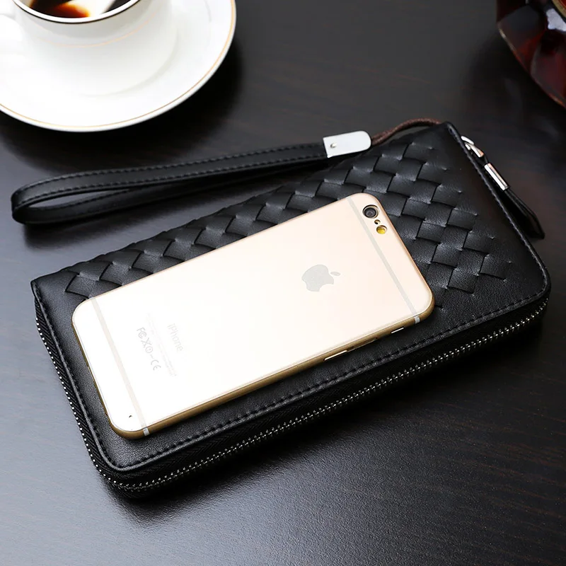 Wholesale wallet Women Elegant Braided Handbag Envelope Hasp Beach Bag Straw PU Clutch Bag For Ladies wallet