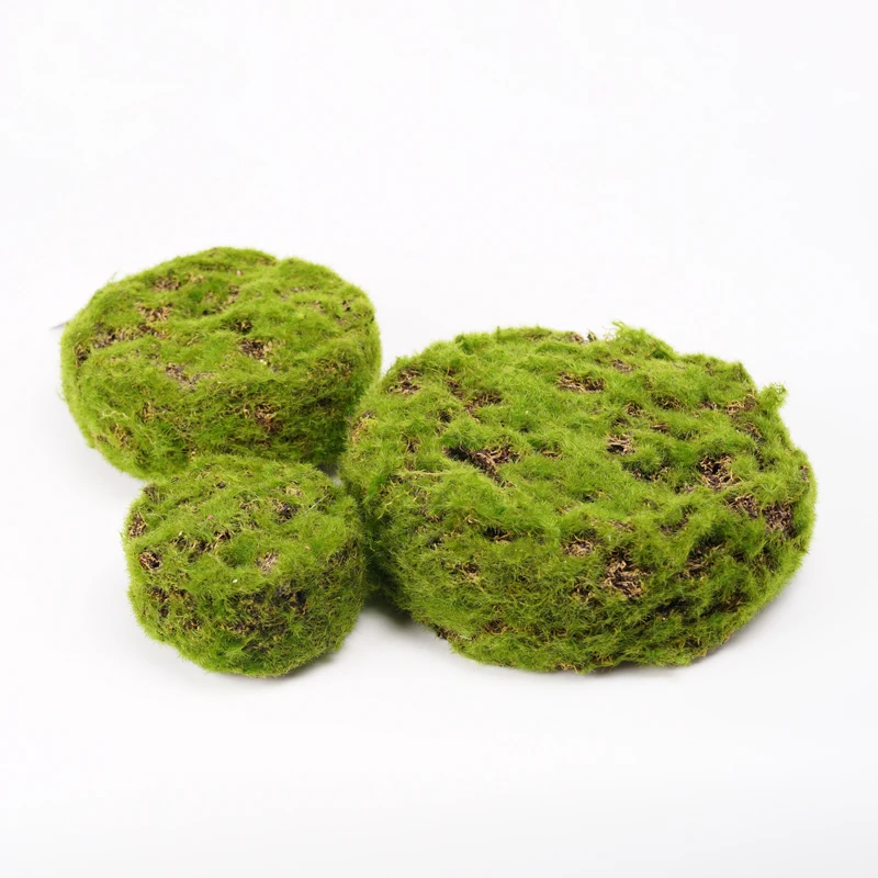 
Artificial Moss green Fluffy Cake 20.5*20.5*7CM/14*14*7CM/10*10*5CM fake moss piece 