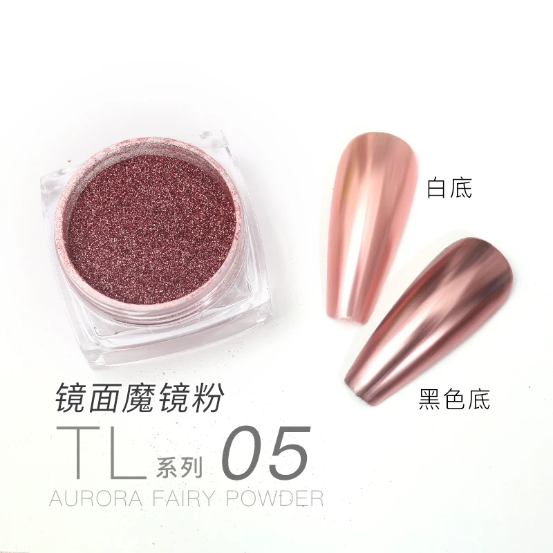 Top Quality Promotional Custom Chrome Powder Coating For Mirror Nails Effect Mirror Powder For Nails