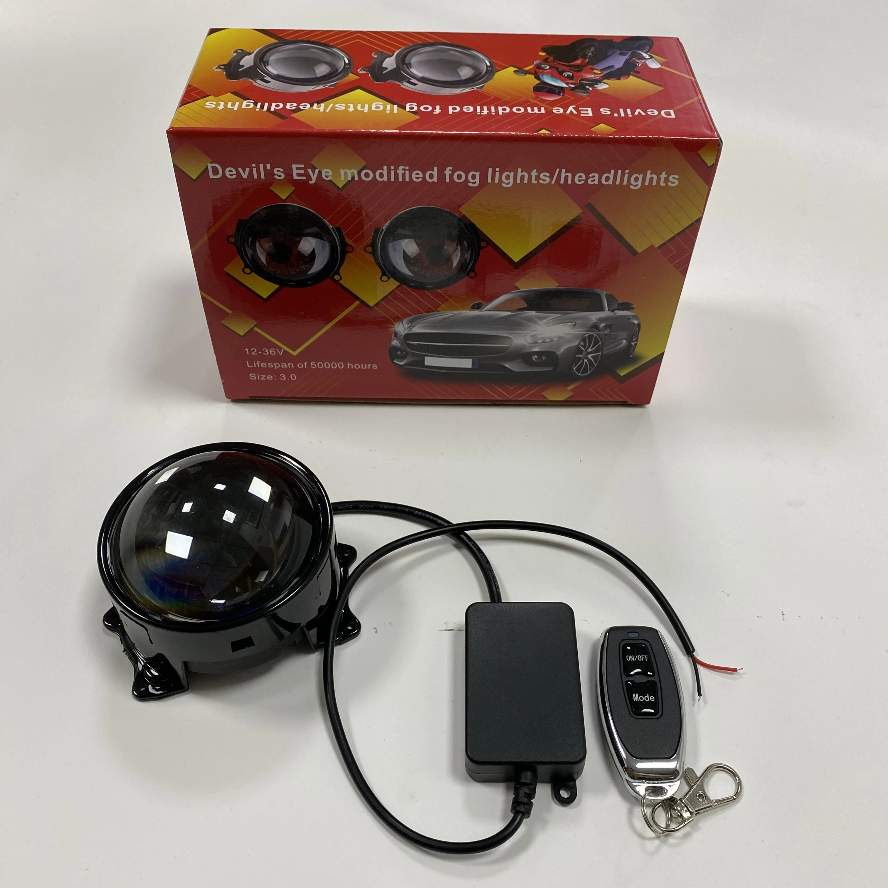 Dynamic Car Led Devil Eyes light Demon Evil Eye Lenses 12V  with remote control