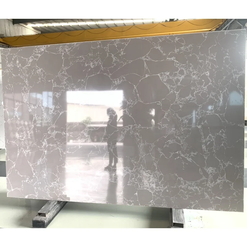 Artificial Hermess Grey Marble Slab Cheap Price Artificial Marble Stone