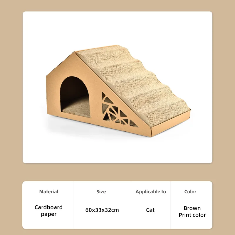 Creative Cat Scratch Board Scratching Board Corrugated Paper Cardboard Cat Box House