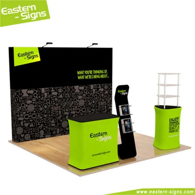 Новый дизайн Алюминиевый Натяжной ткани выставка trade show solid trade show booth строительство