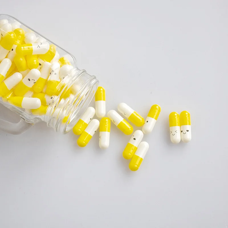 Cute Smiling Love Friendship Half Color Pill Letter Promotion Gift Diy Craft  Capsule Message in a Glass Bottle