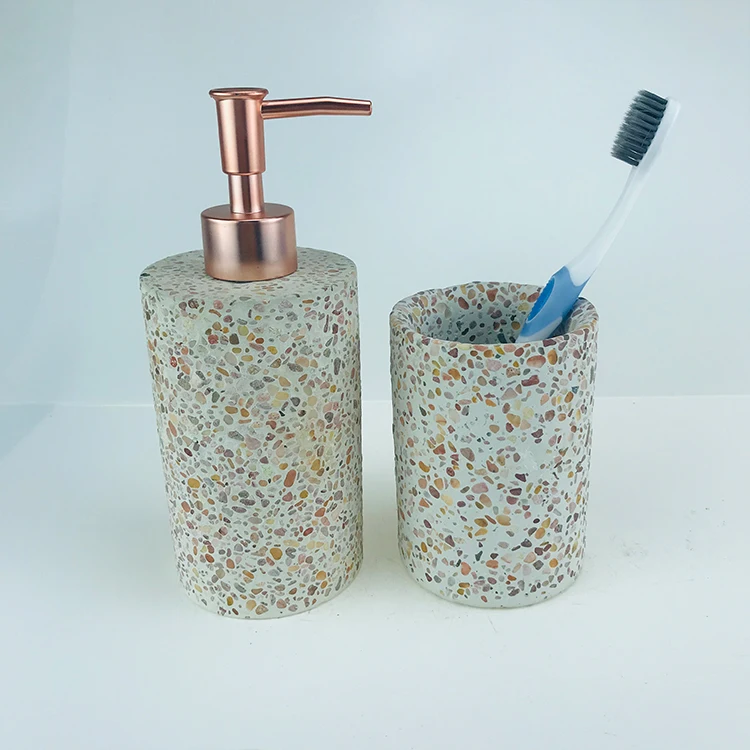 Ручная работа натуральный Terrazzo круглый квадратный бетон мрамор цемент для ванной