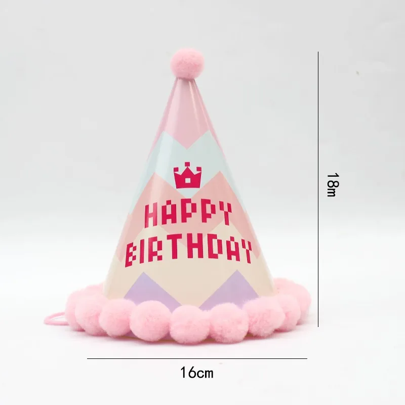 Pastel Bday Rainbow Birthday Party Paper Party Crowns Colorful Birthday Party Cone Hats