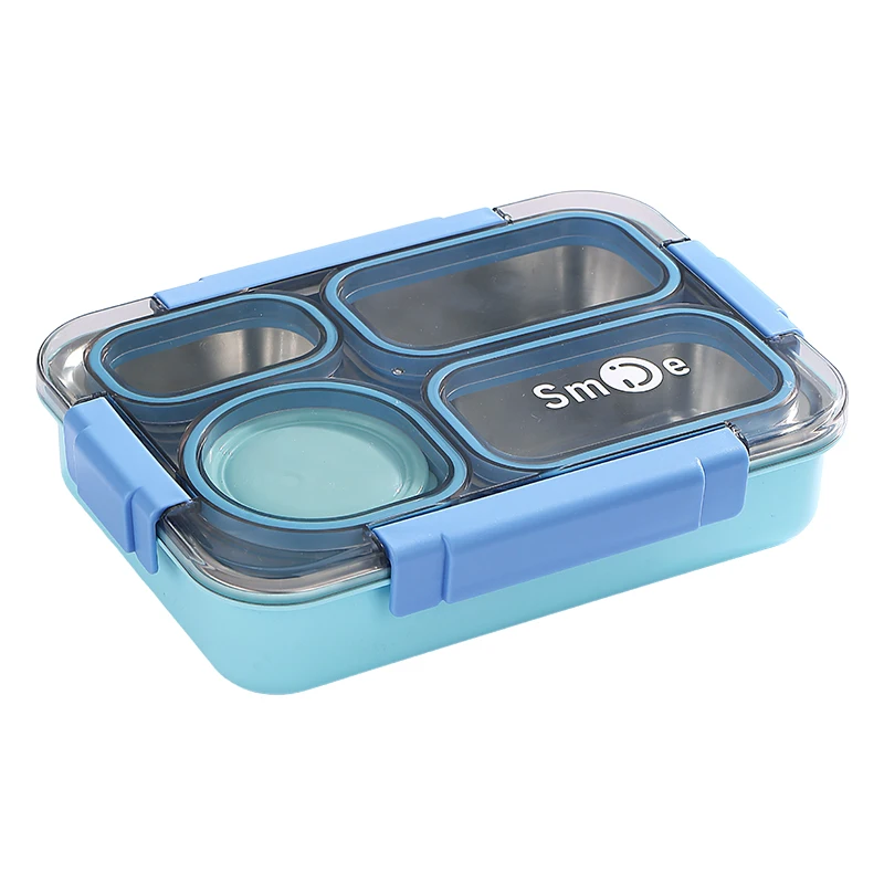 Wholesale Sealed Leakproof Lunch Box Lunch Bento Box Stainless Steel 304 900ml Food Packing Plastic Containers Small Container
