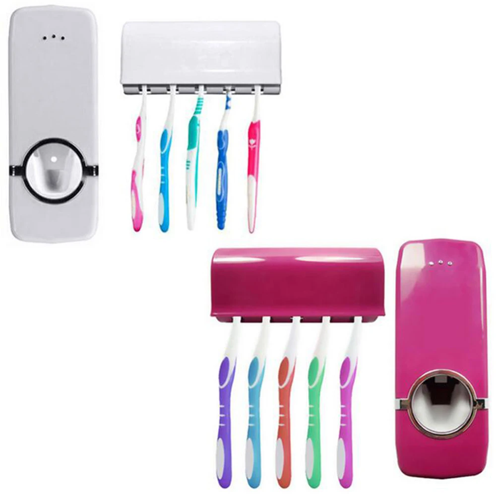 Factory New Arrival Bathroom Wall Mounted Toothpaste Squeezer Automatic Toothpaste Dispenser Set
