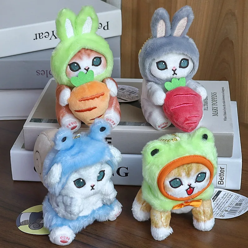 Cross-dressing Frog rabbit plush toy cute cat doll cartoon bag mini pendant