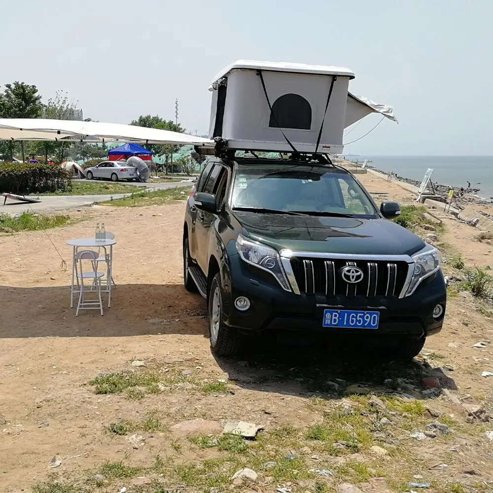 
Factory Direct 3-4 persons Best Glass Fiber folding Hard Shell Roof Top Tent 