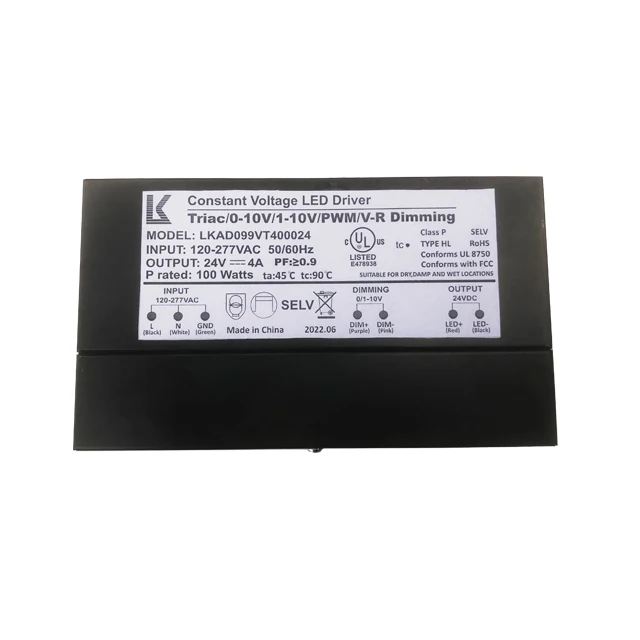 cUL Constant Voltage 36W 48W 60W 75W 100W led driver 100-240V AC 12V 24V 48V DC IP65  Led Power driver  for led panel light