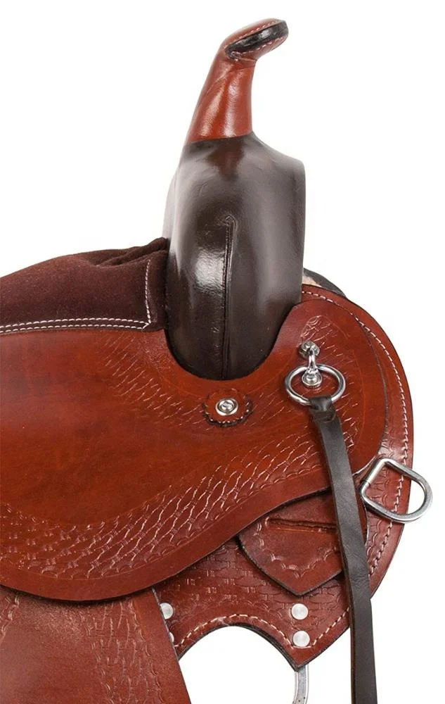 Close Contact Brown Western Pleasure Trail Endurance Barrel Extra Wide Quarter Horse Saddlery Hand Carved Leather Tack Set