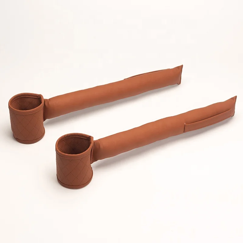 
PU Leather Seat Gap Filler Between Consoles Box and Car Seats with Cup Holder 