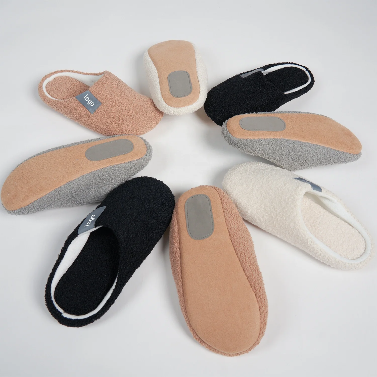 Soft Solid Color House Slippers For Women And Men With Anti Slip Bottom
