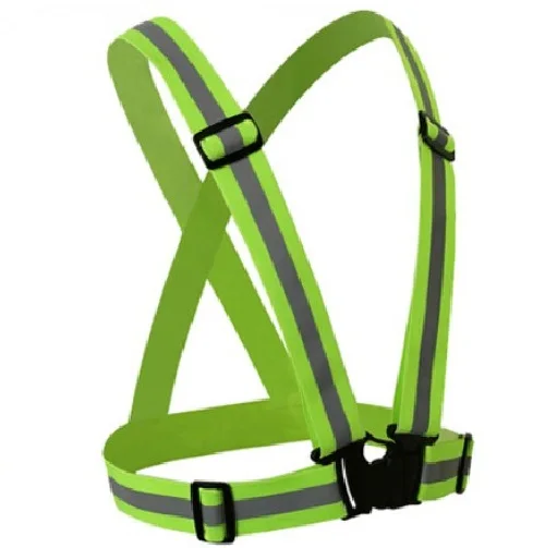 Reflective strap night running strap luminous safety fluorescent cycling safety vest customized logo