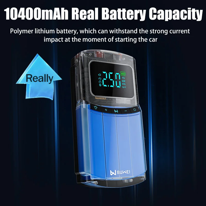 Factory Wholesale 12400MAH Car Jump Starter Power Bank Peak 2000A Portable Air Pump Compressor Jump Starter