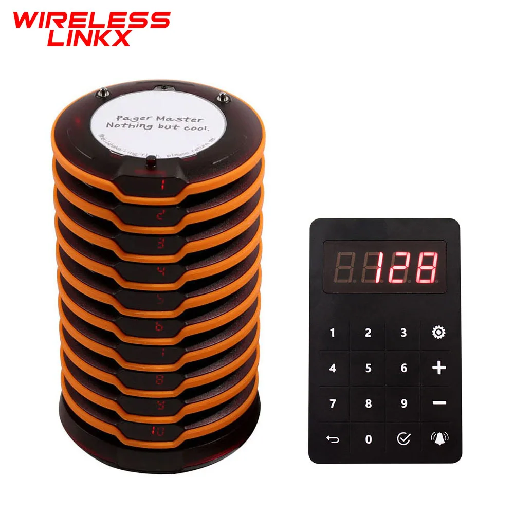 Free Logo Printing Wireless Calling Restaurant Buzzer for Customer Guest Food Court Church Food Truck