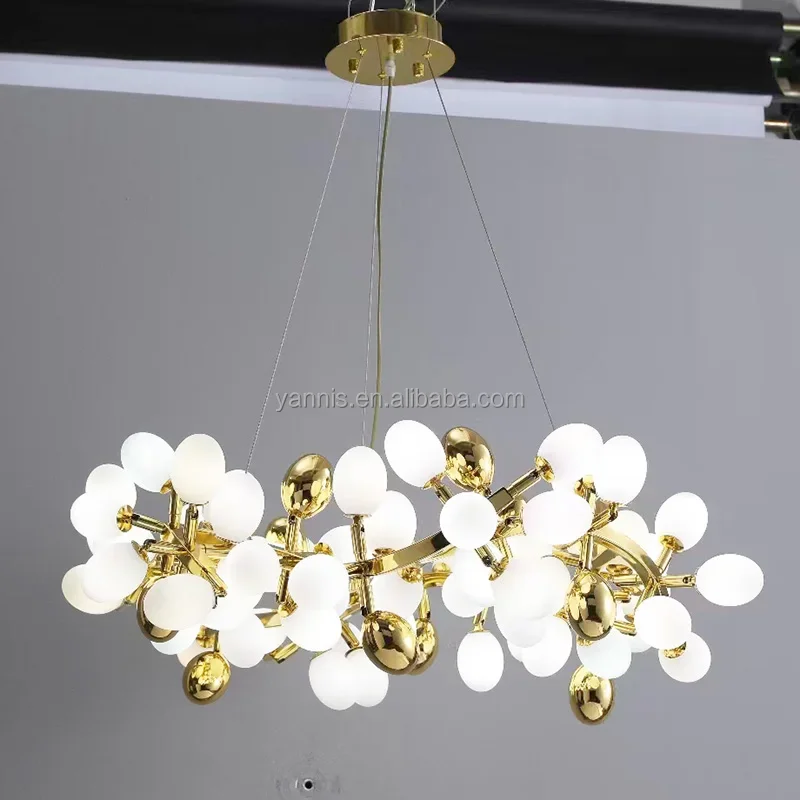 Glass ball chandelier for dining room living room