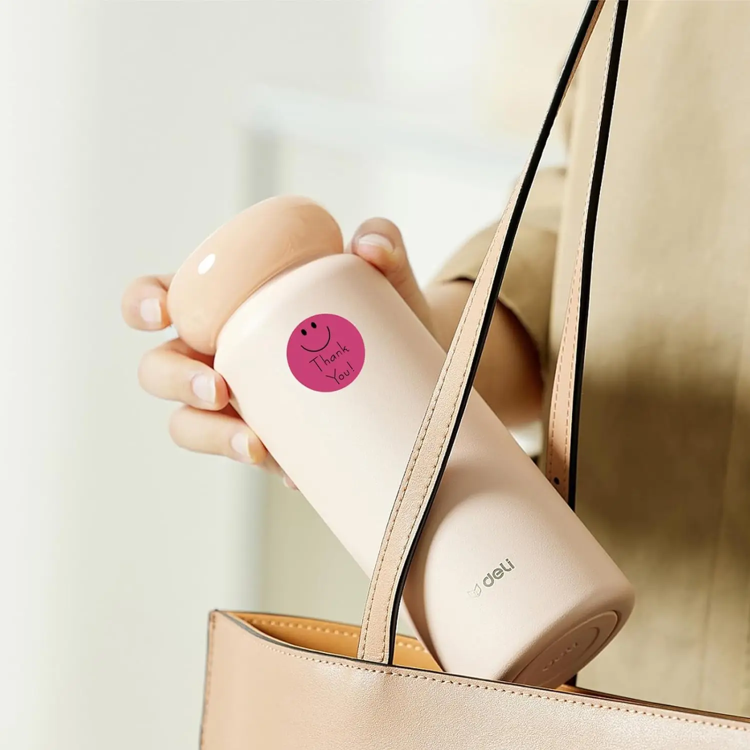 Factory Wholesale Customized Size Business Packaging Labels Smiley Thank You Label Stickers