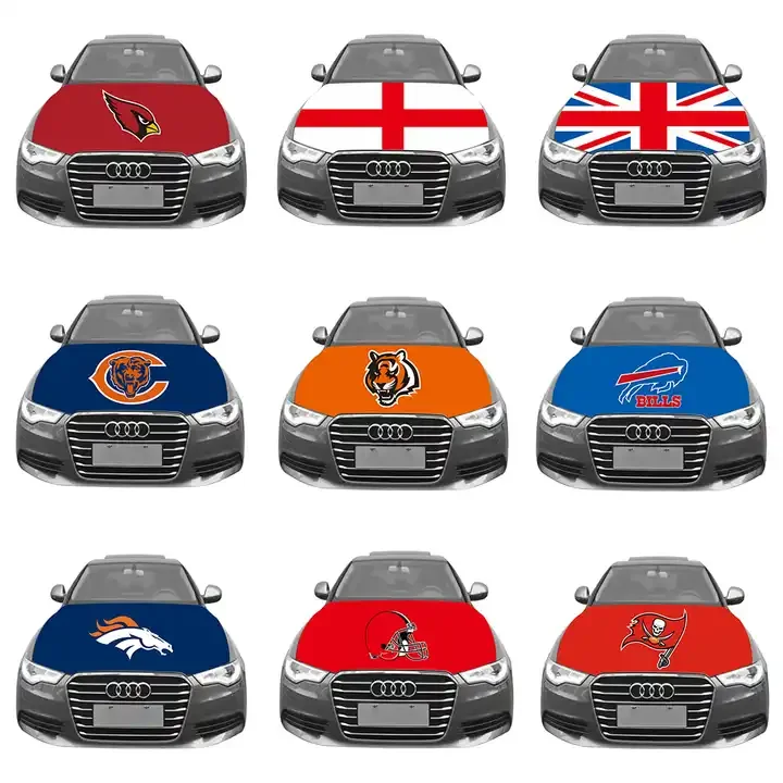 Wholesale sports game waterproof customized NFL car hood flag