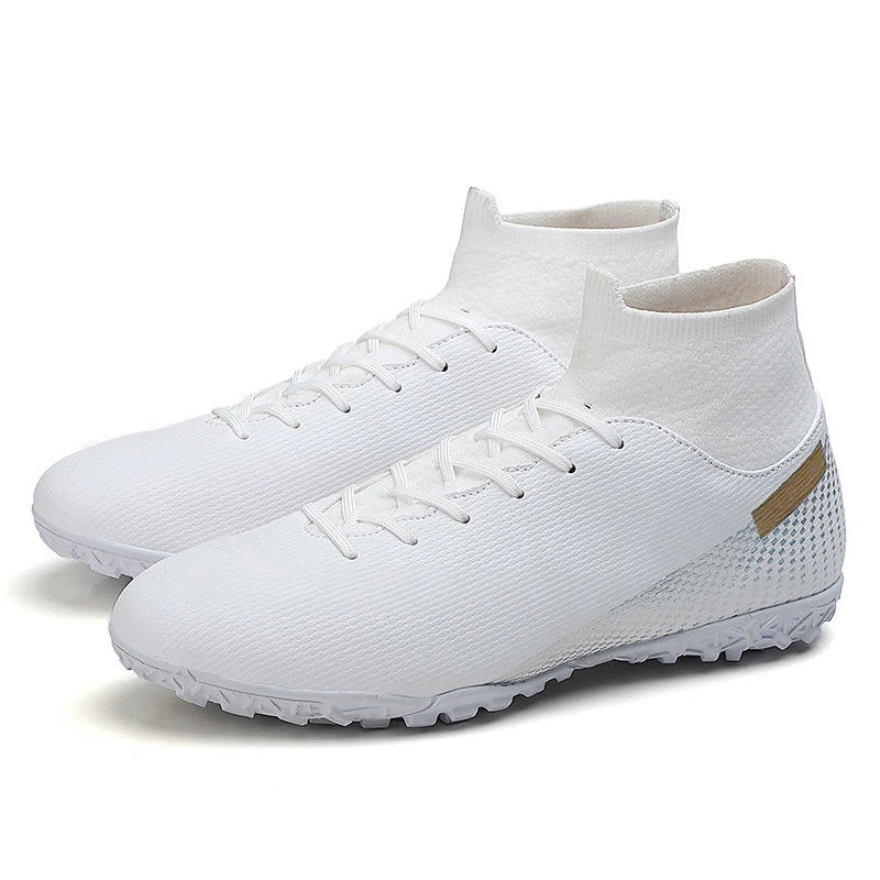 Custom High Top Soccer Shoes Training Football Sporting Goods Used Sport Sneakers Futbol Original Men PVC A3 Rubber Mesh