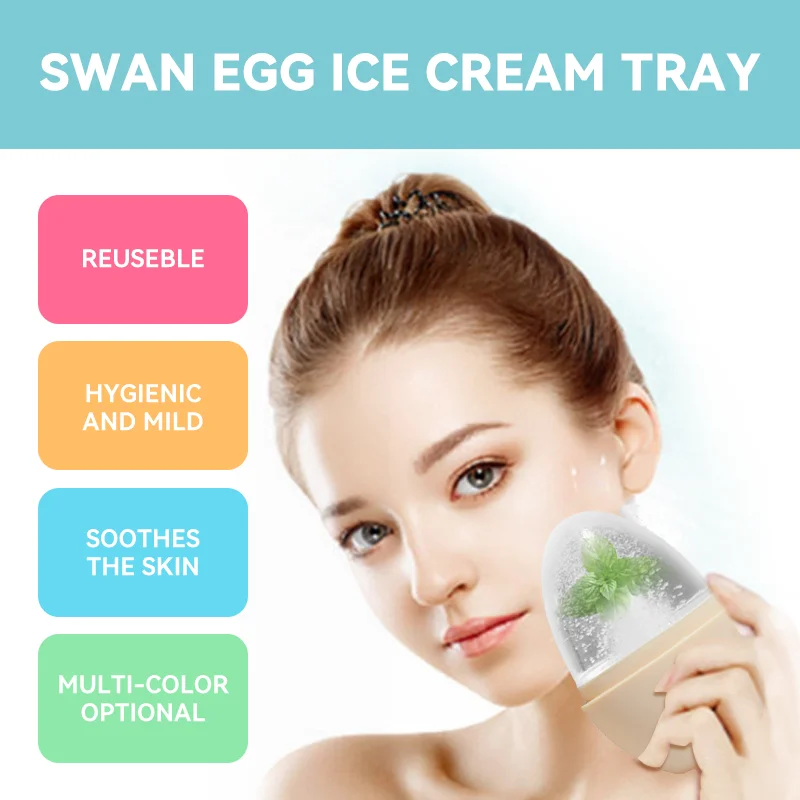 Eco Choose 2022 New Cooling Silicone Facial Ice Globes Face Cube Facial Massager Ice Facial Cubes Roller Molds For Face