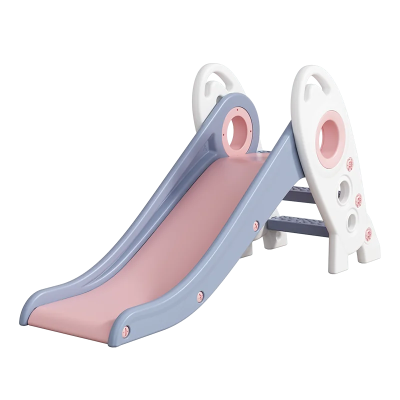 Updated PE Little Rocket Theme Baby Home Indoor Plastic Slide for Kid