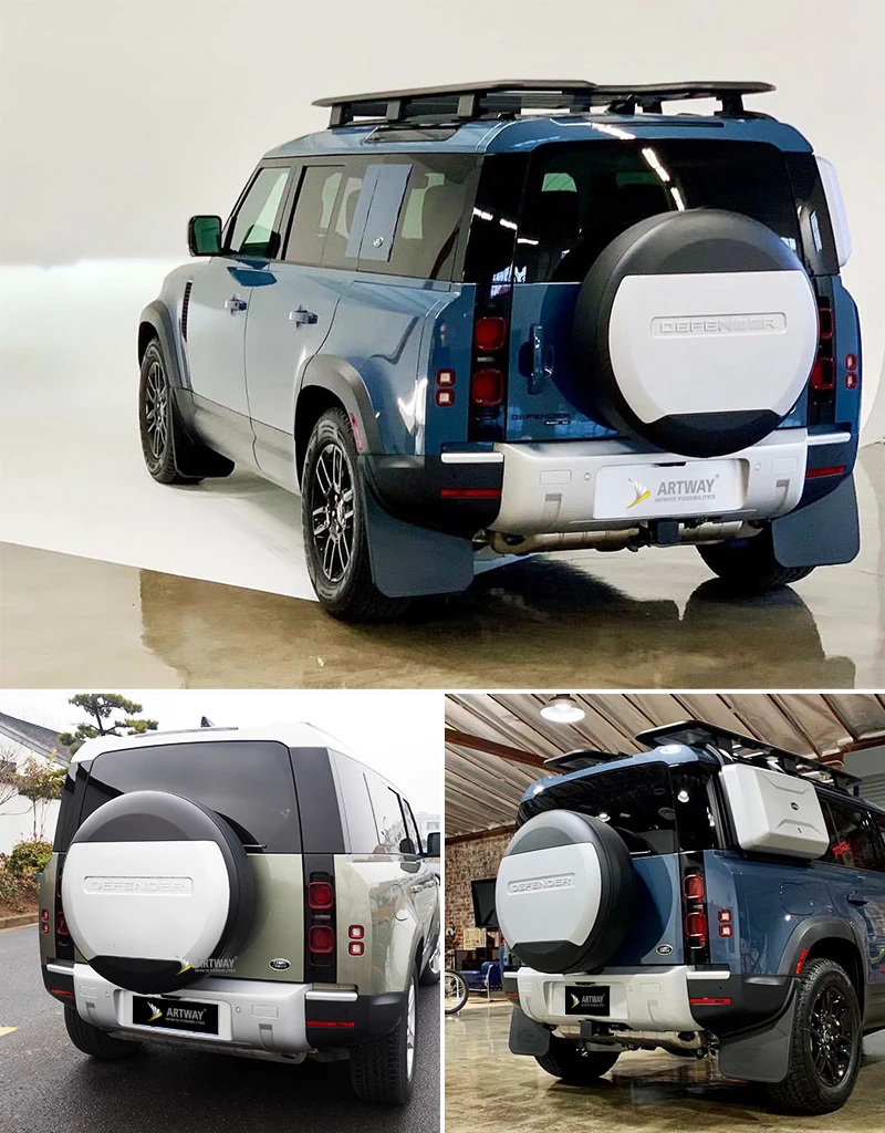  Серебряная крышка запасного колеса для Land rover Defender 90
