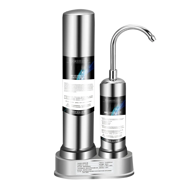 Smart Home Water Purifier Filter Pre-filter Stainless Carbon Silver UV Printing Ro Membrane 2540 Reverse Osmosis System 2 Meters