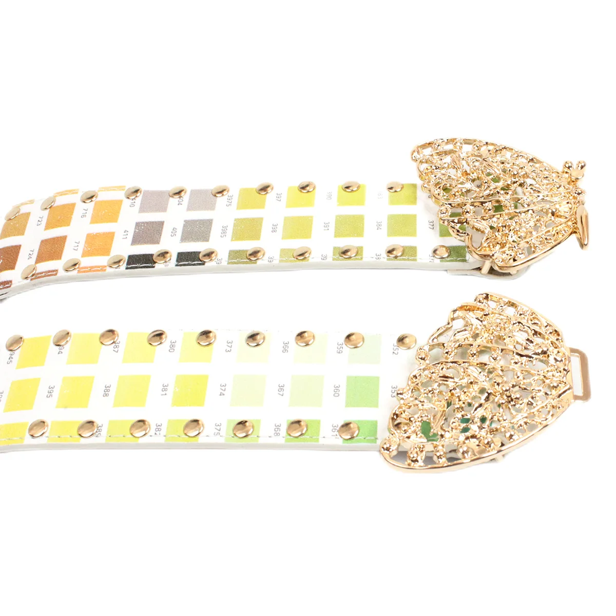 Fashion Women Elastic Belt for Ladies Butterfly Pattern Design Buckles Elastic Waist Belt for Dress Customization and Wholesale