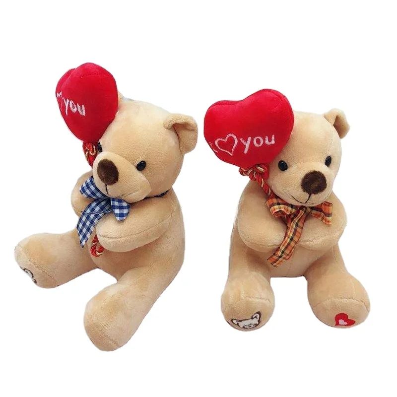 Newest Custom toys Valentine Bear Doll Valentine Gift I Love You Balloon Bear Stuffed Animals Plush Teddy Bear toy