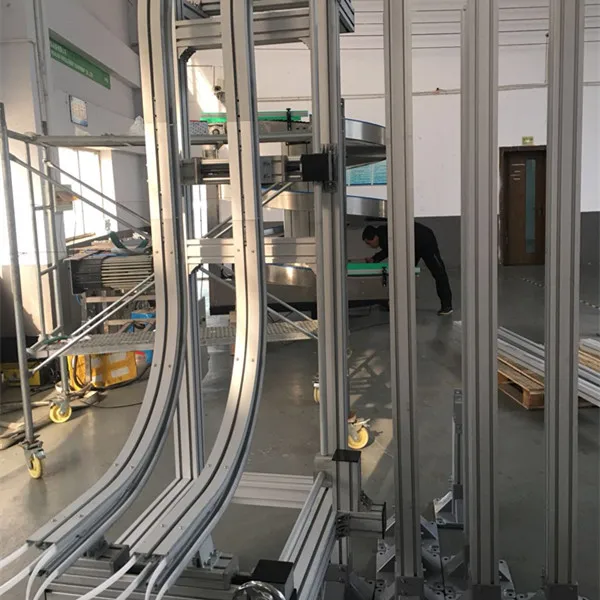 83mm plain flexible chain conveyor for electronics industry inclined elevating cleated chain conveyor