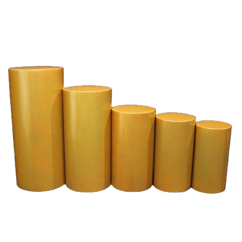 Set of 5 Plinth Iron White Cylinder Plinths Display Stand Dessert Table Stand For Wedding Party Decoration