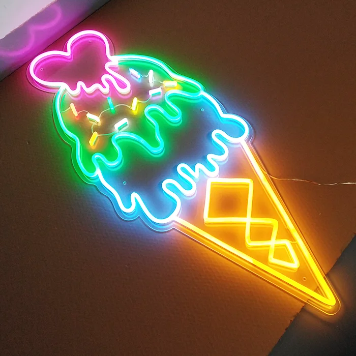 ice cream neon sign, ice block led neon, ice cream led neon