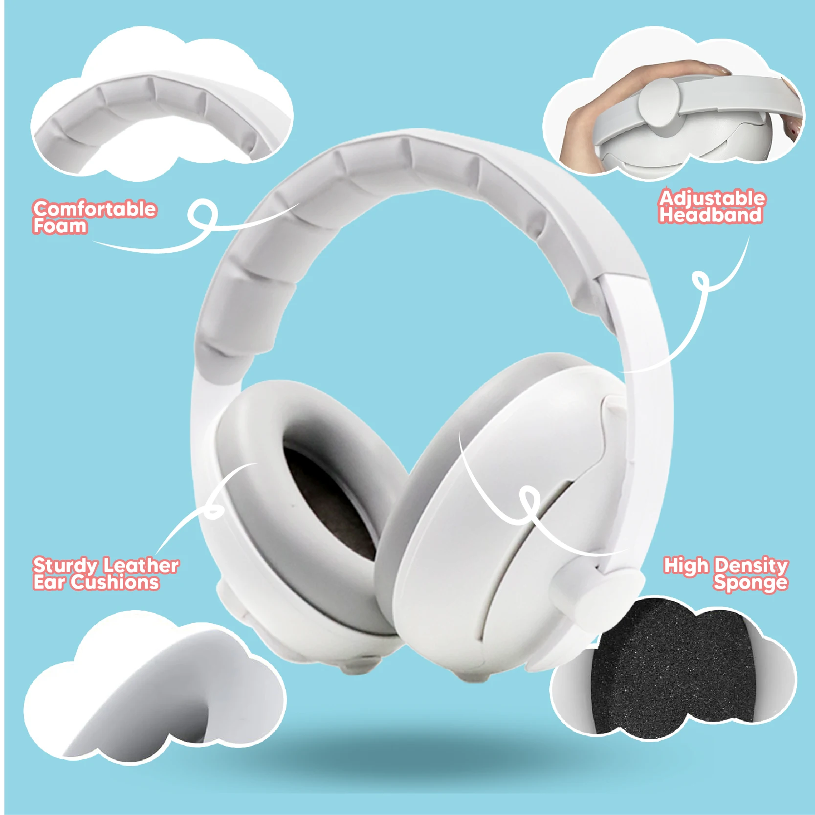 Baby Hearing Protector Earmuffs Toddlers Noise Cancelling Headphones Sleep Ear Muffs Noise Reduction safety Hearing Protection