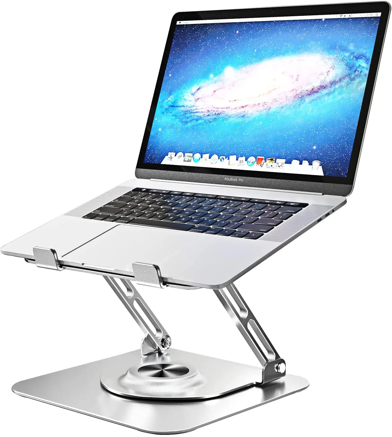Metal Adjustable Laptop Stand With 360 Rotating Base Laptop Stand 360 Rotating Laptop Stand