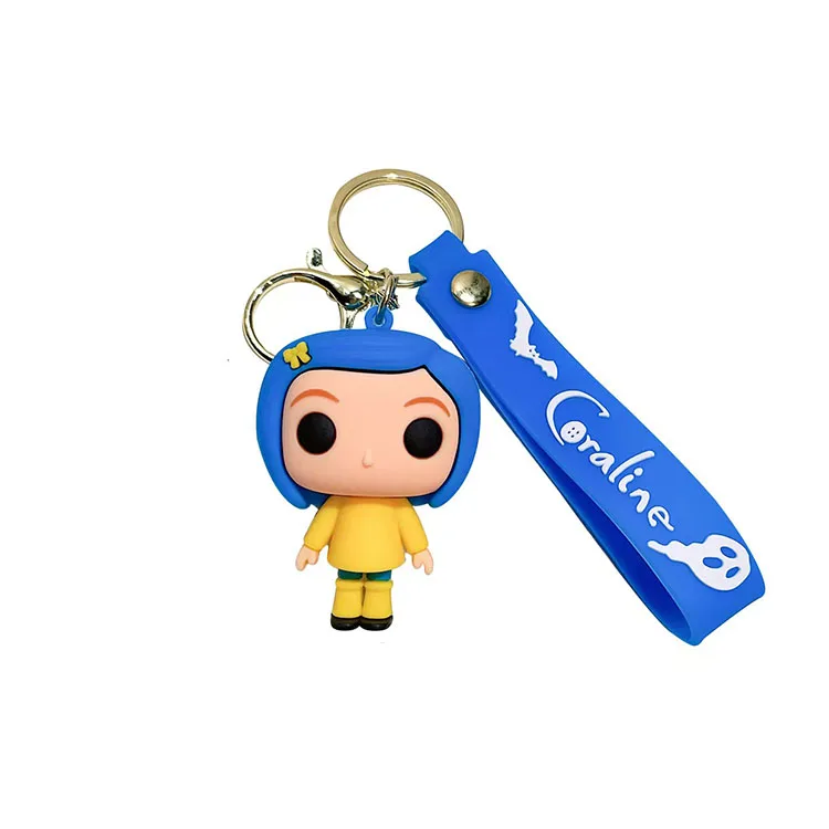 New Creative Keychain Cartoon 3D Halloween PVC Keychain Car Bag Pendant Holiday Bag Accessories Backpack Hanging Gift Ring