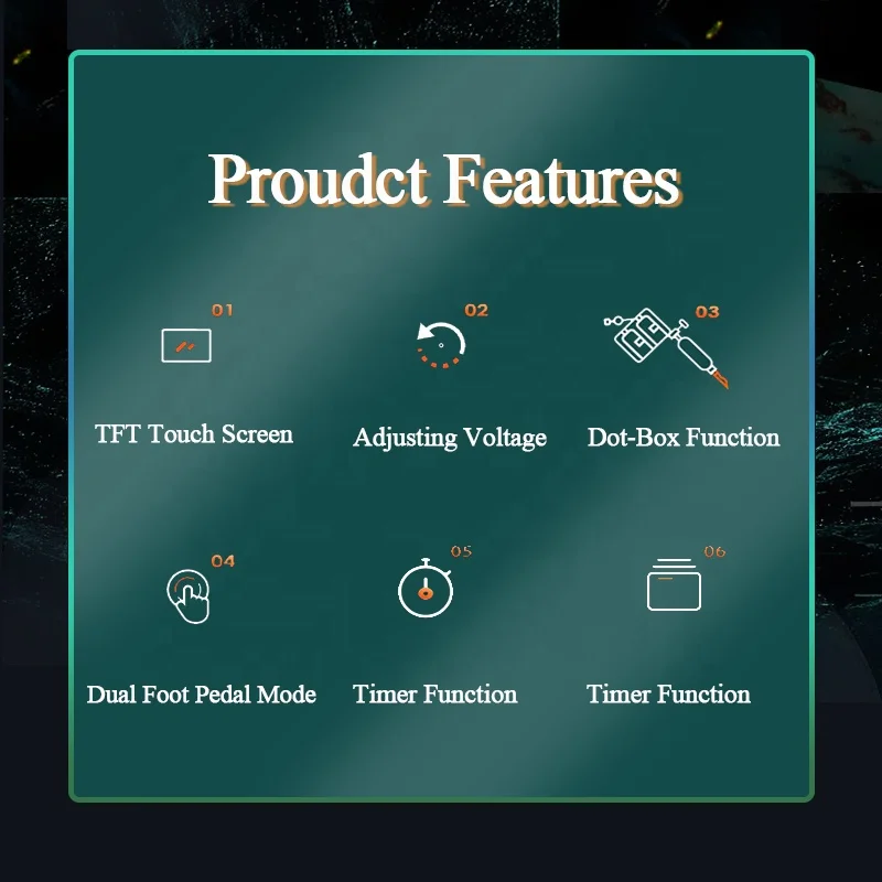 New Design Aurora 3 Digital LCD Tattoo Power Supply With Power Adaptor Mini Led Touchpad Tattoo Supplies