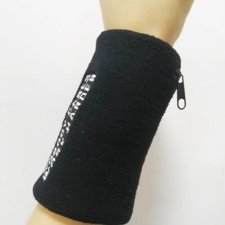 Хлопковая повязка на заказ для настольного тенниса, баскетбола, гольфа, боулинга, спортивного зала, махровое полотенце, повязки на запястье с молнией