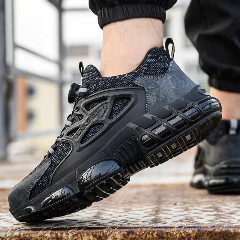 Hot Selling Industrial Breathable Men Working Non-slip comfort Sneakers Steel Toe Lightweight Safety Shoes for Men Women
