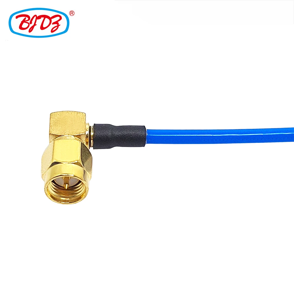 Заводская цена, штекер SMA, 90 градусов, штекер SMA, штекер под прямым углом для RG-405 RF086, Удлинительный кабель для перемычки