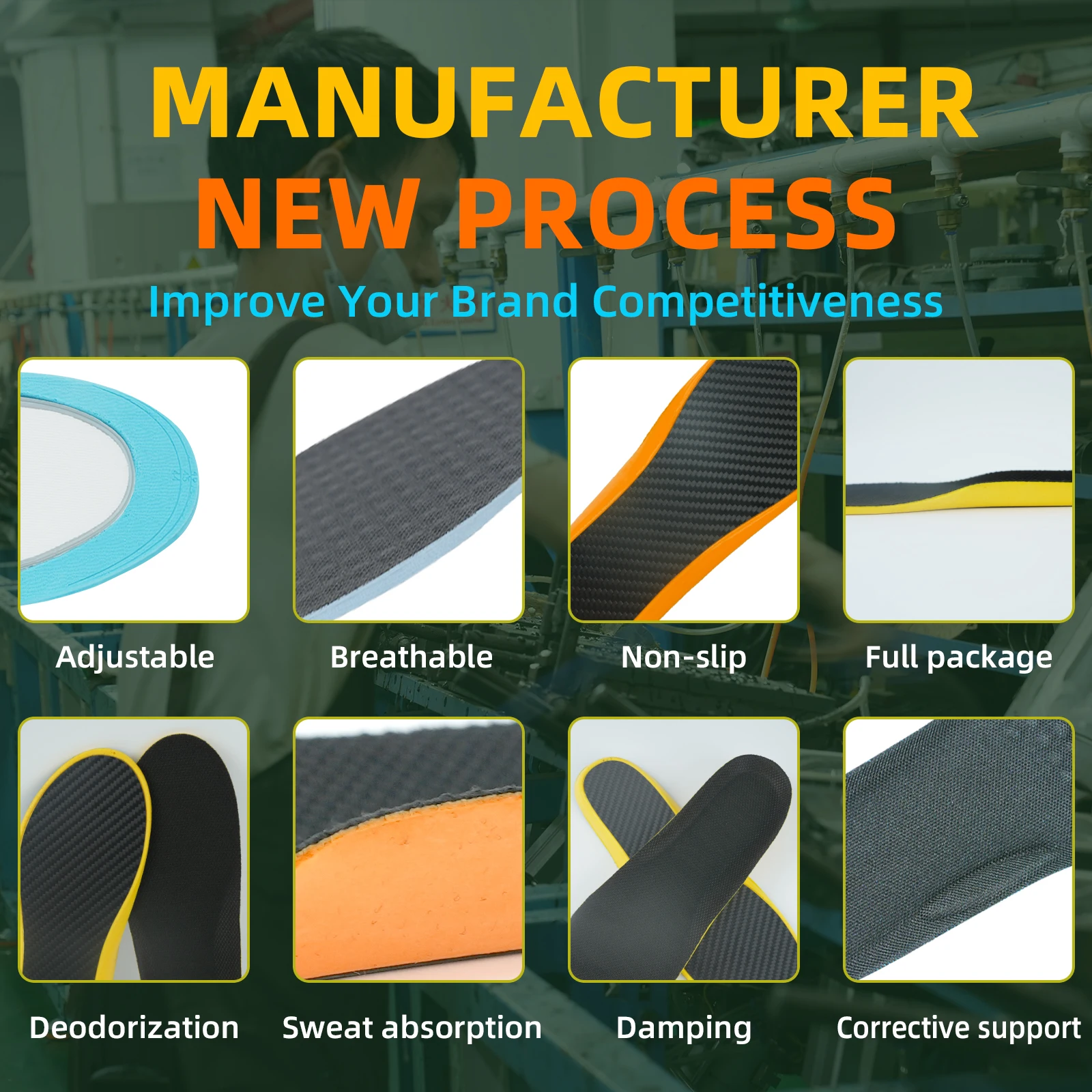 Custom Shoes Pad Regenerated Leather For Belt Insole Genuine Insole Arch Support Leather Insoles