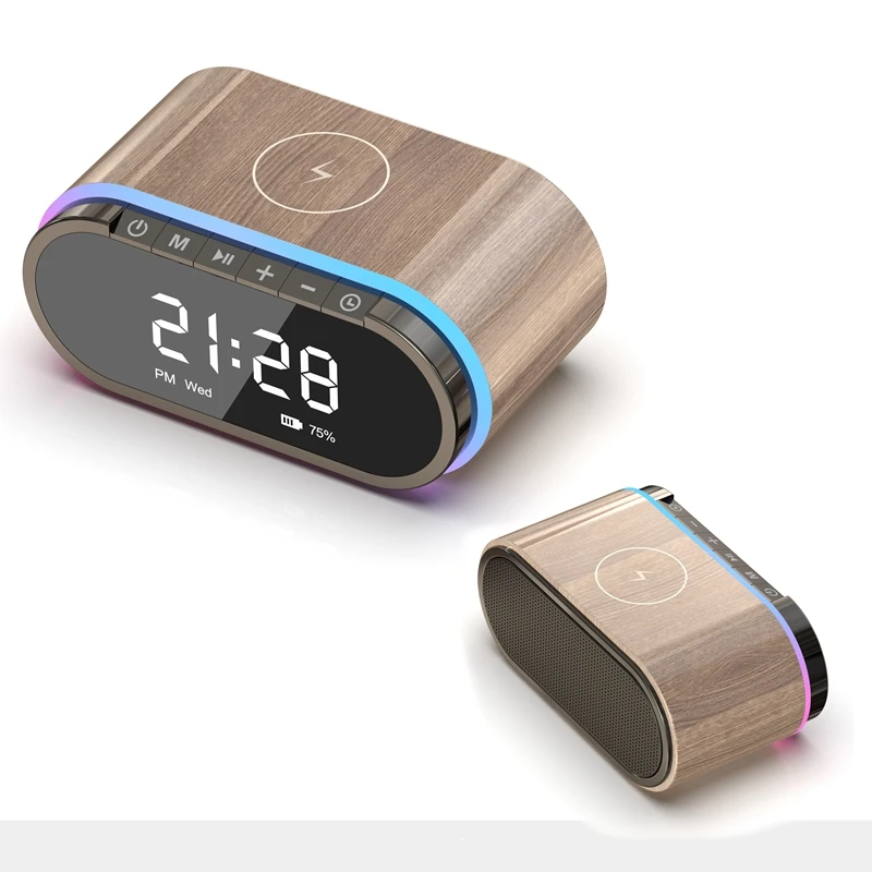 Blue tooth Speakers Led Digital Display Sleep Timer With Snooze Function For Alarm Clock Wireless Speaker