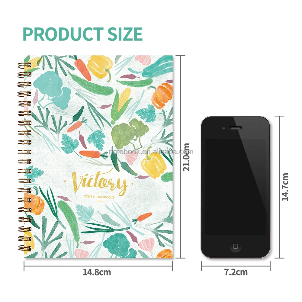 Kawaii stationery paper notebook, custom self care journal note book for students