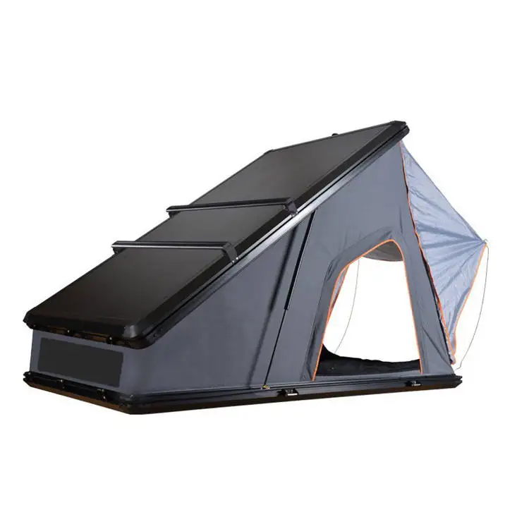 Safe Triangle Shell Camping Outdoor Rooftop Car Roof Tent Aluminum Triangle Hard Shell Roof Top Tent From China