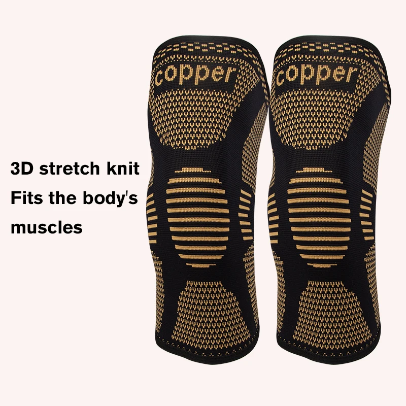 Bases 2024 Band Copper Nylon Protective Knee Brace Support Compression Sleeve Knee Pad Wrap Volleyball knee pads for arthritis